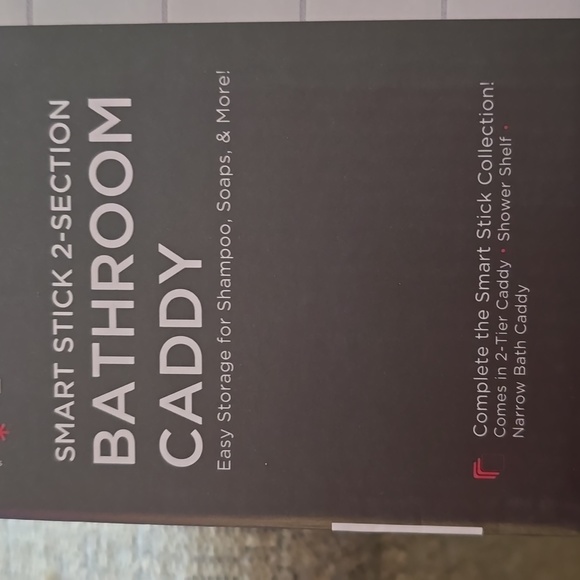 BATHROOM CADDY 2-SECTION STORAGE FOR SHAMPOO, SOAPS AND MORE - Picture 4 of 6